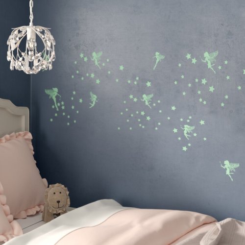 Zoomie Kids Hinckley Glow in Dark Magic Fairies Wall Decal & Reviews | Wayfair