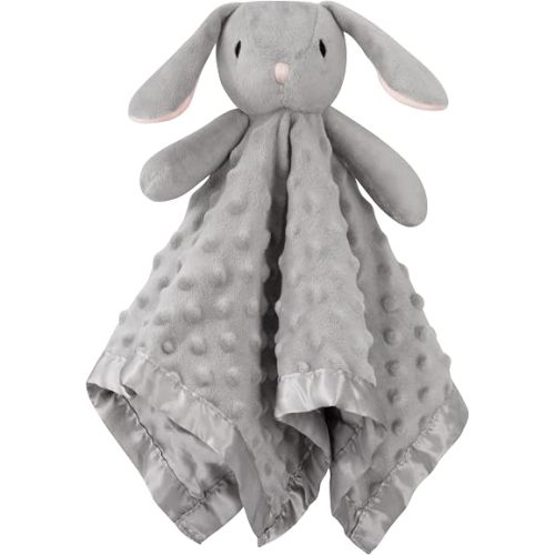 Pro Goleem Loveys for Babies - Soft Security Blanket Baby Snuggle Toy Newborn Stuffed Animals Baby Gifts for Boys and Girls, Grey Bunny 16 Inch