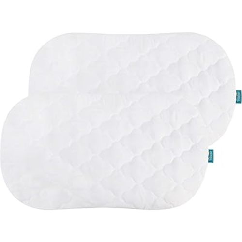 Bassinet Mattress Cover Compatible with Halo Bassinest Swivel Sleeper Bassinet Mattress Pad, 2 Pack, Microfiber, Waterproof and Soft, White