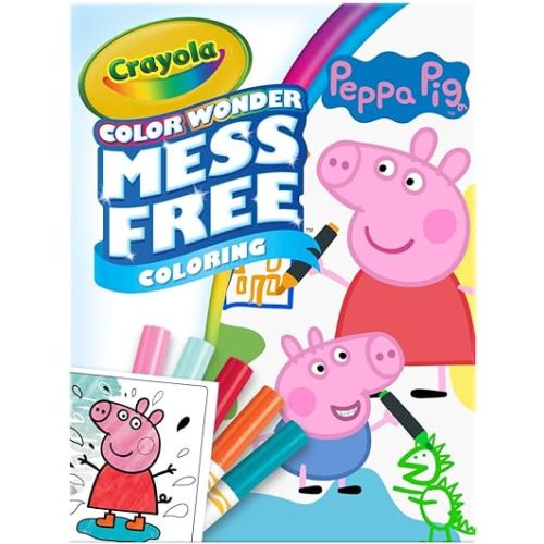 Crayola Peppa Pig Color Wonder, Mess Free Coloring Activity Set, Toddler Drawing & Coloring Kit, Peppa Pig Toy, Gift for Kids