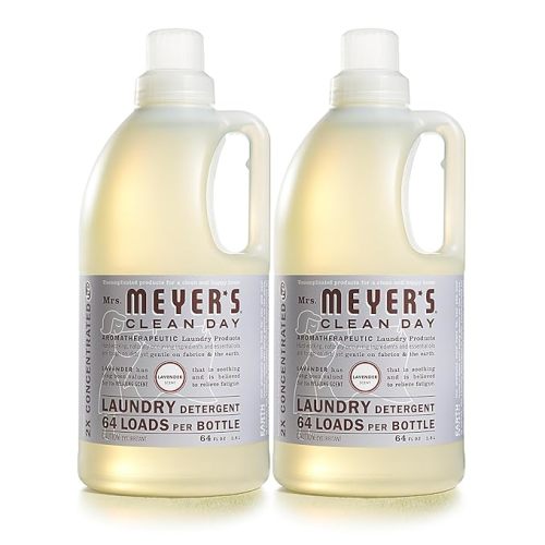 Lavender Laundry Detergent by MRS. MEYER'S CLEAN DAY, Garden-Inspired Biodegradable Formula with Essential Oils, Concentrated Liquid Detergent, 64 oz - Pack of 2 (128 Loads)
