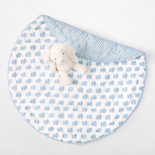 Block Print Quilted Play Mat