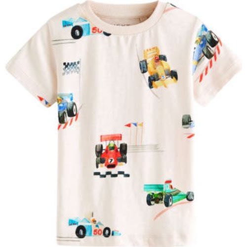 Kids' Race Car Print T-Shirt, 2-3Y