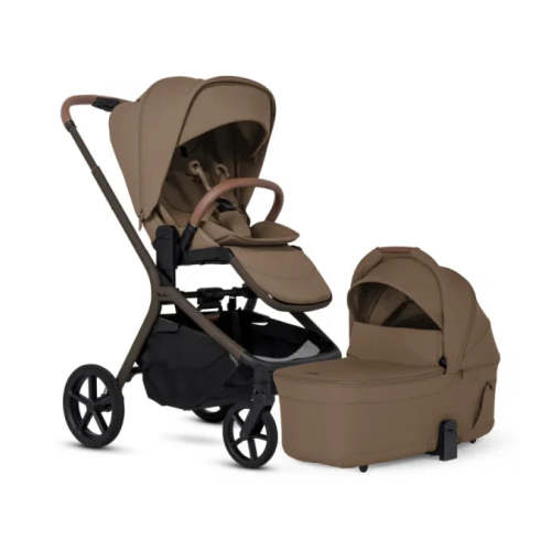 Silver Cross Breez Compact Stroller + Folding Bassinet Bundle  - Maple