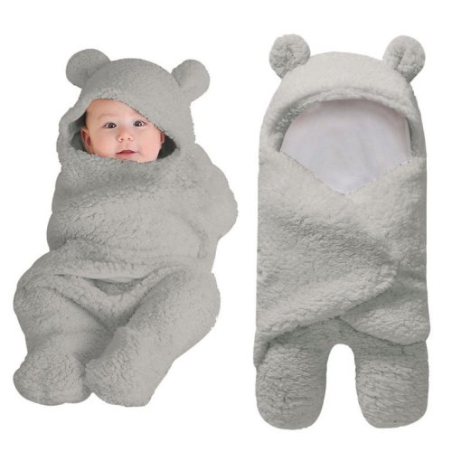 Facrlt Newborn Baby Cute Cotton Receiving White Sleeping Blanket Boy Girl Wrap Swaddle