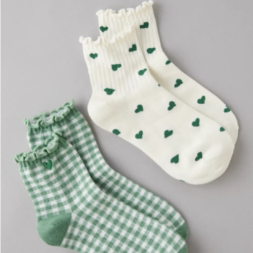 AE Gingham Boyfriend Socks 2-Pack