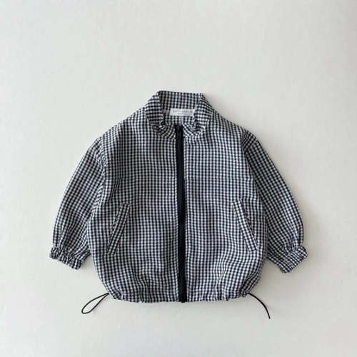 Checkered Lightweight Zip Up Jacket – August + Willow