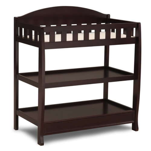 Delta Children Infant Changing Table with Pad, Dark Chocolate