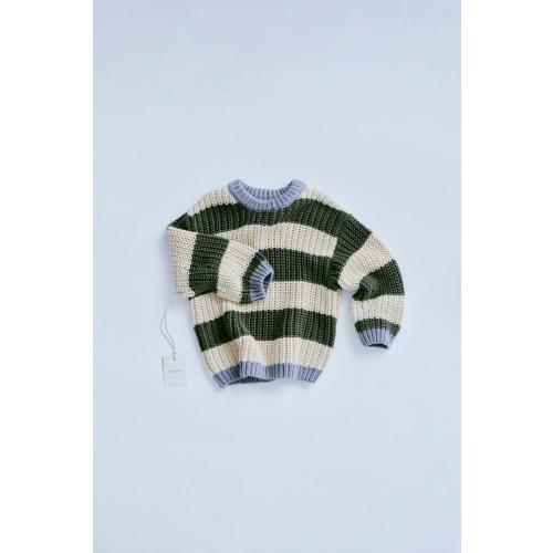 TIMELESZ - CHUNKY STRIPED KNIT SWEATER - Green | ZARA United States