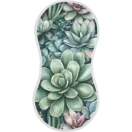 xigua Watercolor Cacti and Succulents Baby Burp Cloths for Newborn Boys and Girls 2 Pack, Soft & Absorbent Cotton Baby Burp Cloth, Baby Washcloths, Newborn Towel, Burp Rags