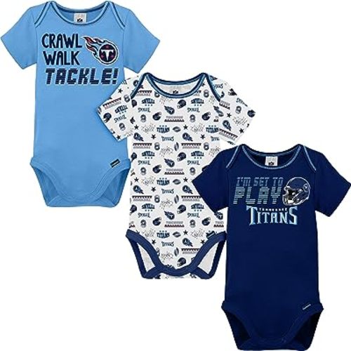 Gerber Baby NFL Team 3 Pack Short Sleeve Onesie Bodysuit