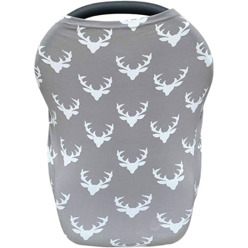Baby Car Seat Cover Deer Printing Nursing Cover Extra Soft Extra Stretchy