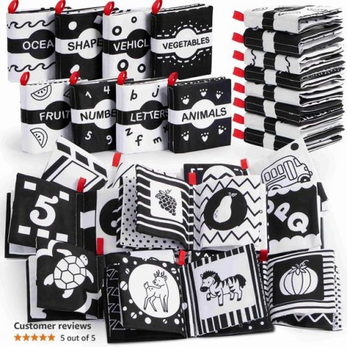 Joyfy 12 Pcs Baby Bath Toys, Waterproof Soft Cloth Books for Baby Multi-Age, Infant Early Education First Toys for Toddlers Kids Birthday Gifts