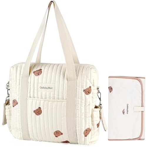 GOBABYMART Large Diaper Bag Tote, Maternity Bag, Travel diaper tote, Multifunction baby bag, Baby Nappy Bags, Messenger bag
