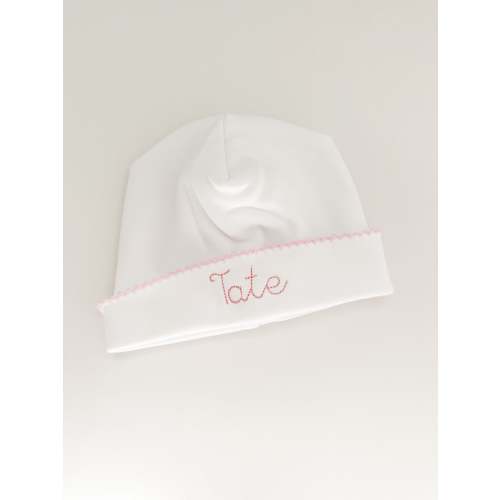 Monogrammed Picot Trim Hat