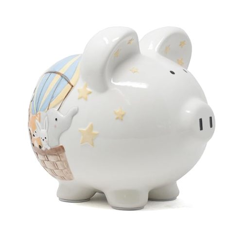 Child to Cherish Ceramic Piggy Bank, Air Balloon