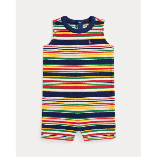 Striped Cotton Terry Shortall