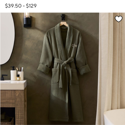 Waffle Weave Resort Robe | Pottery Barn