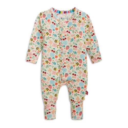 Honey Blossom Magnetic Convertible Footie, 3-6M