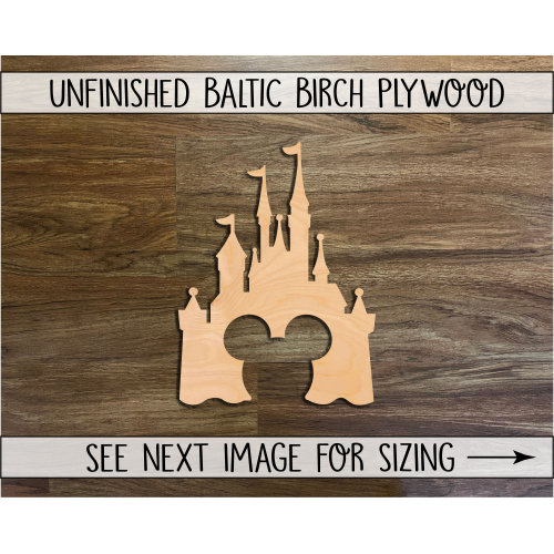 Disney castle Cutout - Mickey Minnie Castle - Princess Castle - Disney World - Autography Blank Castle