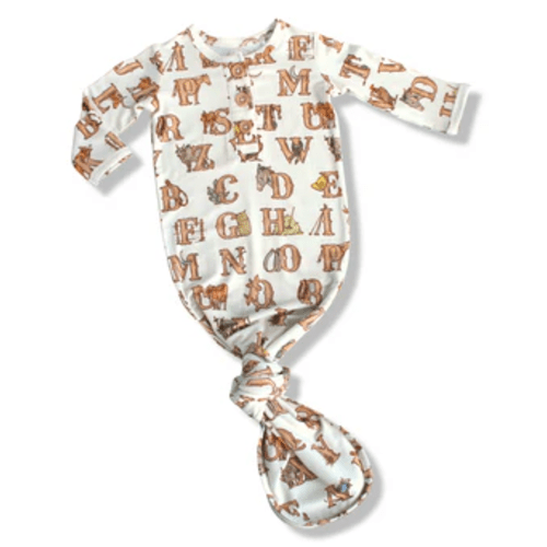 Western Alphabets Knotted Gown