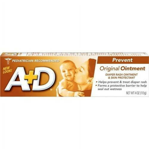 A+D Original Diaper Rash Ointment, Baby Skin Moisturizer, 4 Oz Tube HSA/FSA Eligible