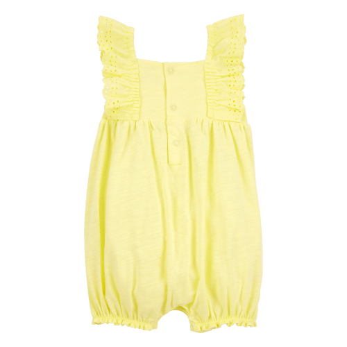 Baby Eyelet Flutter-Sleeve Romper - Carter's | Carter's