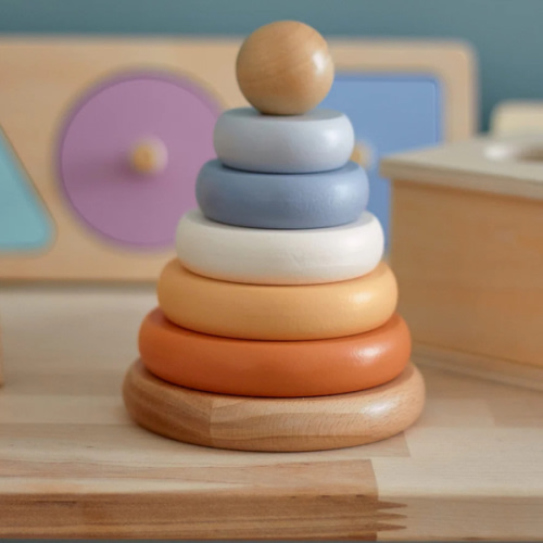 Wooden Rainbow Stacking Toy - A Colorful, Creative, and Engaging Learn – GrowGo Kids