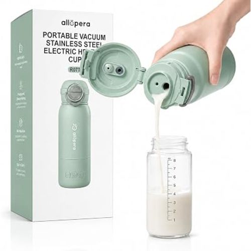 ALLOPERA Portable Bottle Warmer for Travel, Milk & Water, 17 oz