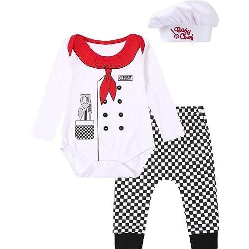 COSLAND Baby Boys' 3pc Cotton Costume, Infant Cotton Clothing Set, Newborn-12 Months