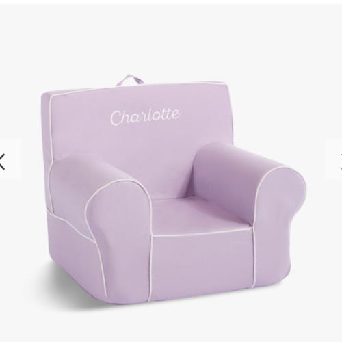 Anywhere Chair®, Lavender Twill with White Piping