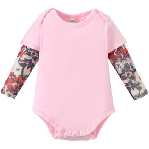 Magic Park 3-24M Infant Baby Boys Girls Tattoo Sleeve Romper Bodysuit Toddler Boy Tattoo Shirts Jumpsuit