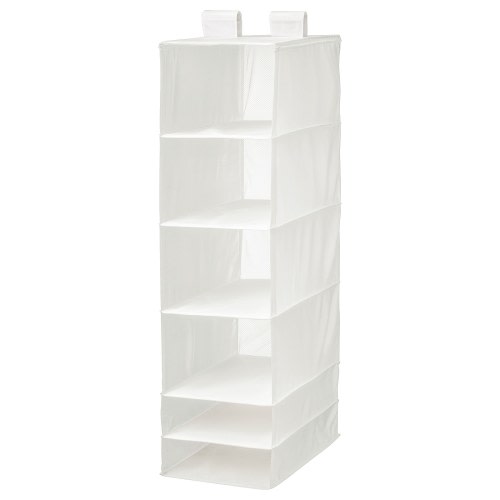 SKUBB Organizer with 6 compartments - white 13 ¾x17 ¾x49 ¼ "