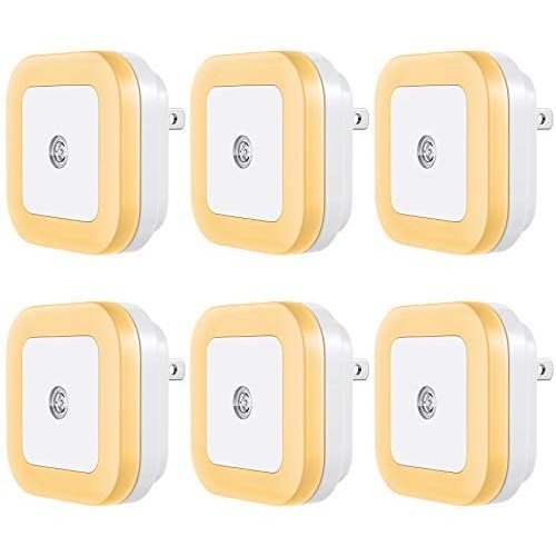 Vont LED Night Light Plug-in, (6 Pack) Smart Dusk to Dawn Sensor, Automatic Night Lights, Suitable for Bedroom, Bathroom, Toilet,Stairs,Kitchen,Hallway,Kids,Adults,Compact Nightlight, Warm White