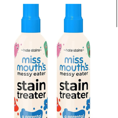 Miss Mouth's Messy Eater Stain Treater Spray - 4oz 2 Pack Stain Remover - Newborn & Baby Essentials - No Dry Cleaning Food, Grease, Coffee Off Laundry, Underwear, Fabric