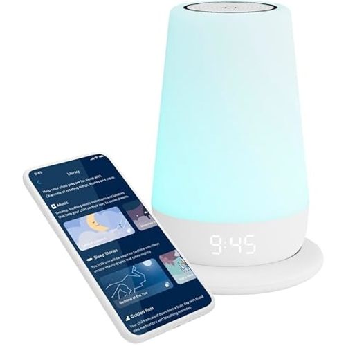 Hatch Rest+ Baby & Kids Sound Machine | 2nd Gen | Child’s Night Light, Alarm Clock, Toddler Sleep Trainer, Time-to-Rise, White Noise, Bedtime Stories, Portable, Backup Battery (with Charging Base) - 2nd Gen (with Charging Base)