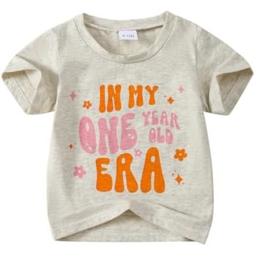 Baby Girl First Birthday Outfit 1st Birthday Shirt in My One Year Old Era Top