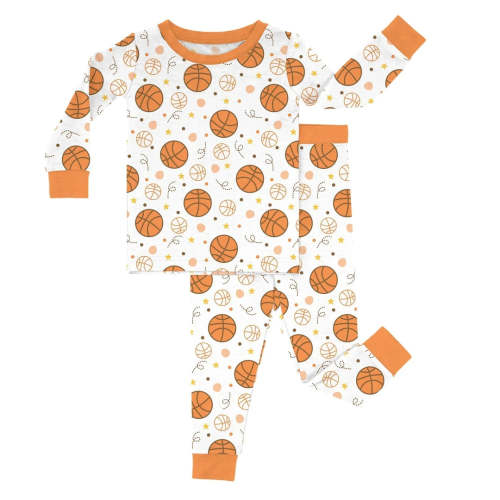 Orange Basketball Two Piece Pajama Set – Zumbamboo