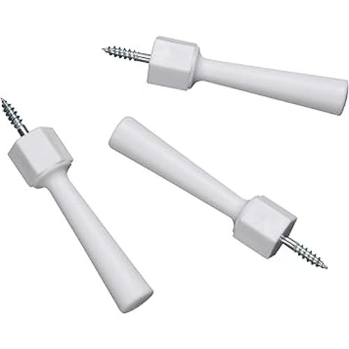 KidCo S610 Soft Jamb Door Stop, White, 3 Count, Plastic Durable Easy Installation to Protect Wall and Door