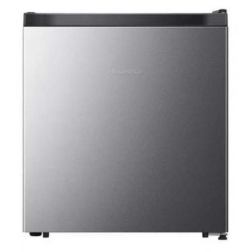 Hisense 1.6 Cu Ft Single Door Mini Fridge, Silver, Energy Star, 1 Year Warranty, WMS017M6XVE New