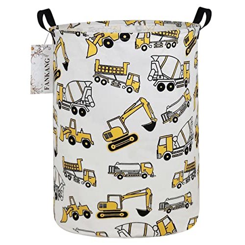 Storage Bin Foldable Nursery Organizer Basket Excavator | Foldable with Waterproof PE Coating Organizer Bin for Kids Boys and Girls,Office,Bedroom,Clothes