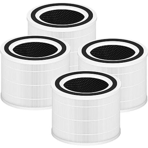 Core 300 Replacement Filter for LEVOIT Core 300, Core 300S and Core 300-P Air Purifier, 3-in-1 H13 True HEPA Filter Replacement, Compared to Part # Core 300-RF, 4 Pack, White