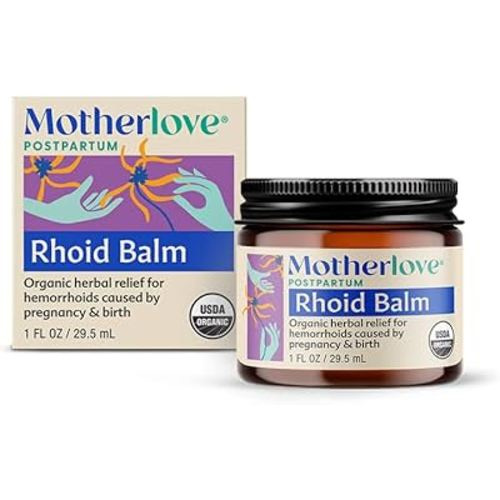 Motherlove Mom's Bottom Balm (1 oz) Organic Herbal Salve w/Witch Hazel for Bottoms During Pregnancy & Postpartum —Non-GMO Ointment