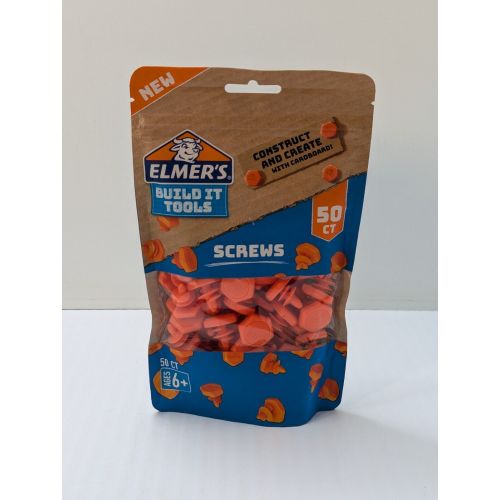 Elmer's Build It Tools 50 Count Screw Set Construct & Create Crafts w/ Cardboard