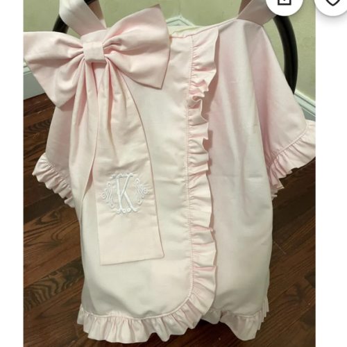 Car Seat Canopy with Large Bow and Ruffle, Choose from 34 Colors , Monogrammed Car Seat Tent, Personalized Baby Shower Gift