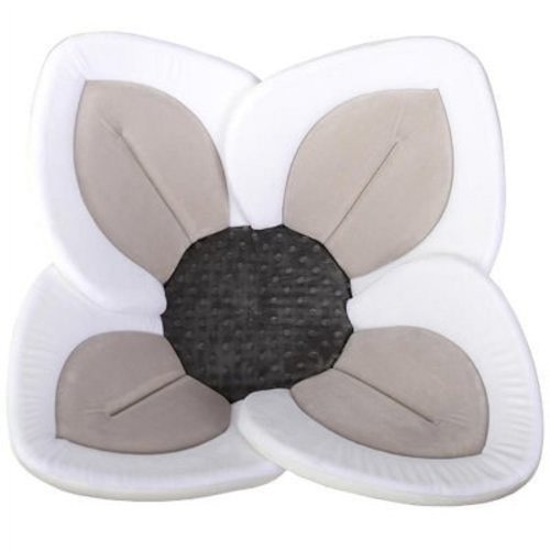 Blooming Bath Lotus - Infant Newborn Flower Baby Bath Seat, Sink Insert, Gray/Yellow