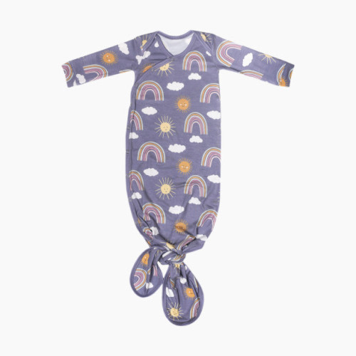 Copper Pearl Printed Knotted Gown - Hope, 0-4 M