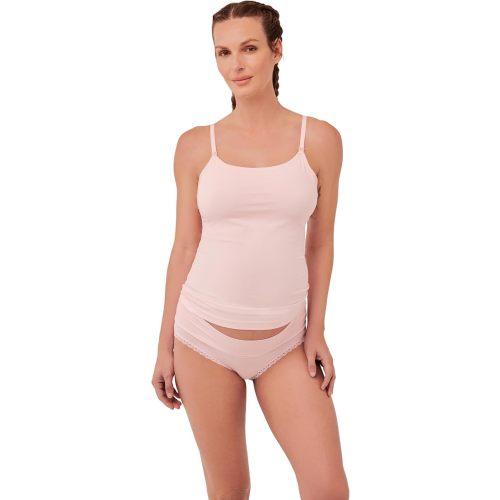 Pact Organic Cotton Maternity Camisole, Adjustable Nursing Tops Built-in Bra for Easy Breastfeeding