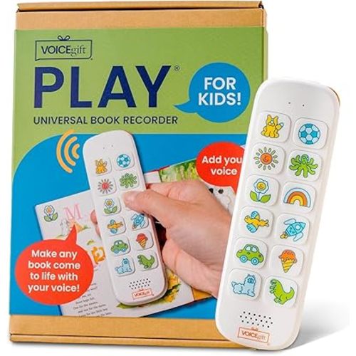 VoiceGift PLAY - Create Joyful Connections and Routines with Your Child. Explore Our Screen-Free Audio Notes for Kids, a Voice Recorder, Portable Audiobook Story Player, with Fun Interactive Stickers