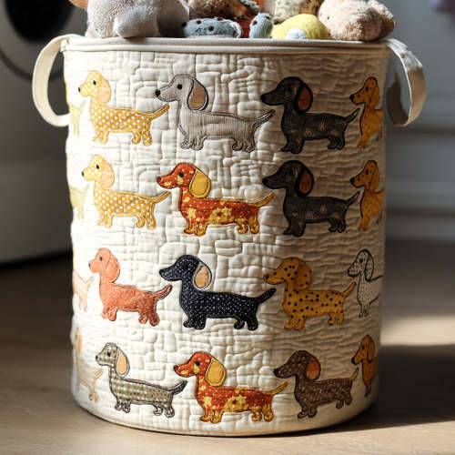 Doxie Parade Quilted Laundry Basket NCU0PTT1234 – Quiltnest